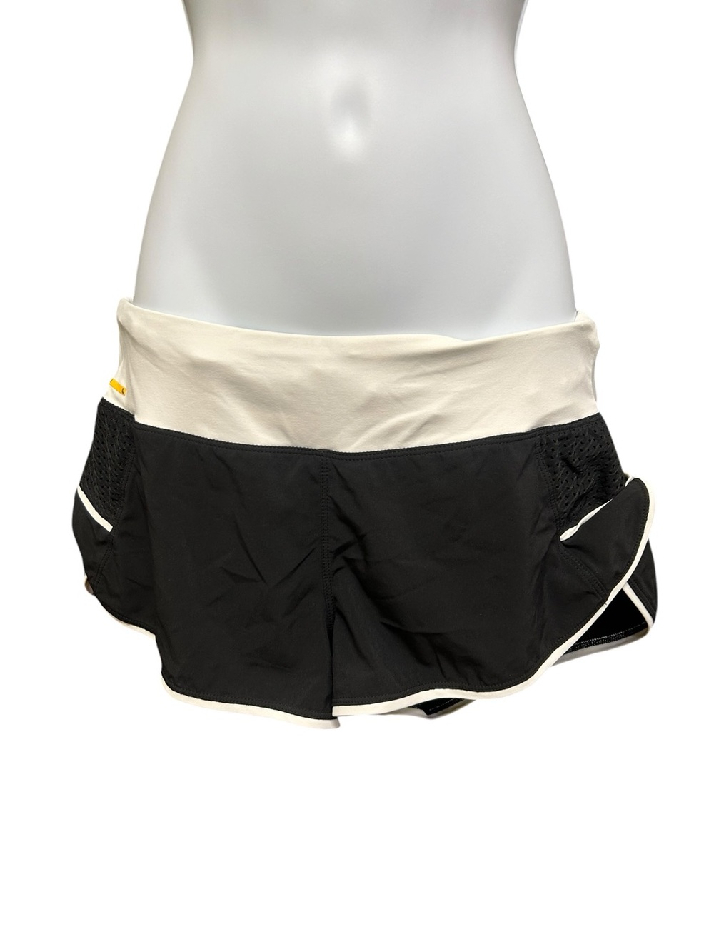 Lole Activewear Liner Zip Pockets Black White Shorts Size S